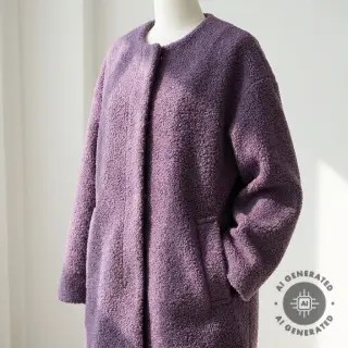 Stofă palton TEDDY purple