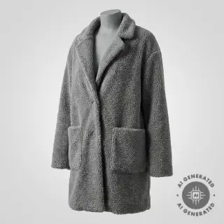 Stofă palton TEDDY grey