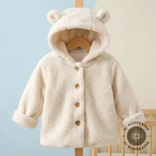 Stofă palton TEDDY ecru