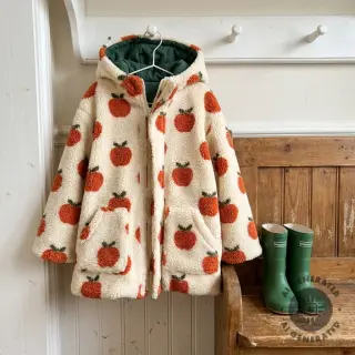 Stofă palton TEDDY JACQUARD Apples