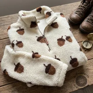 Stofă palton TEDDY JACQUARD Acorns