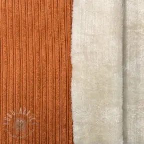 Catifea raiată Cofur fleece brick