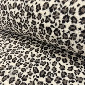 Stofă palton TEDDY JACQUARD Animal skin brown