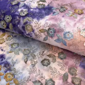 Catifea raiată subțire TIE DYE 21W Catchy design E