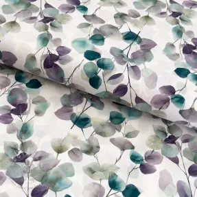 Țesătură din bumbac Eucalypt white digital print