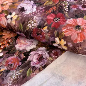 Jerse trening Flowers Andrea brown digital print