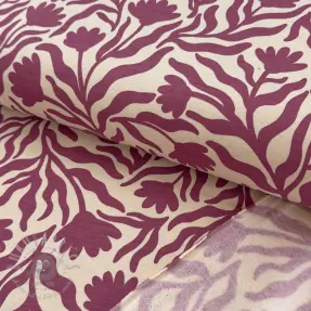 Jerse trening pieptănat Flowers burgundy SIMPLY NATURAL