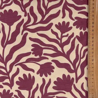 Jerse trening pieptănat Flowers burgundy SIMPLY NATURAL