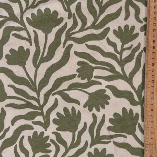 Jerse trening pieptănat Flowers army green SIMPLY NATURAL