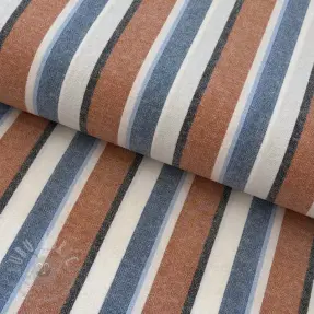 Țesătură din bumbac YARN DYED MIA Stripe terracotta