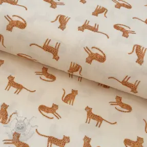 Mușelină Leopards ecru digital print