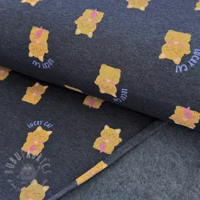 Jerse trening pieptănat Lucky cat navy melange