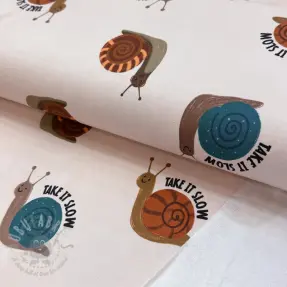 Jerse trening pieptănat Snails off white digital print