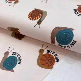 Jerse trening pieptănat Snails off white digital print