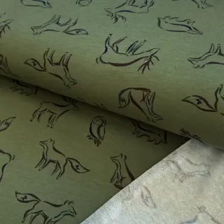 Jerse trening pieptănat SOFT Forest animals green