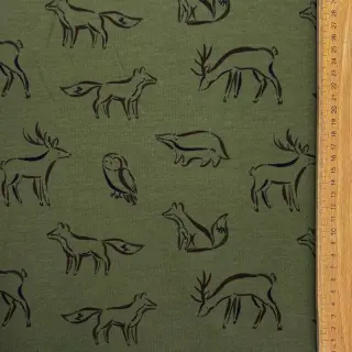 Jerse trening pieptănat SOFT Forest animals green