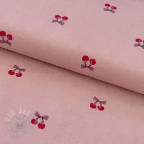 Țesătură din bumbac FLANNEL Cherries mauve