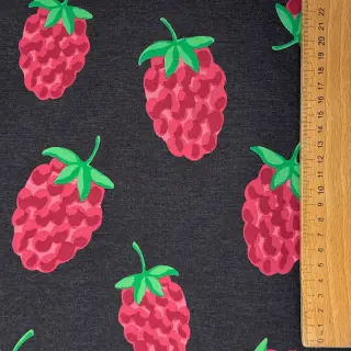 Tricot Raspberries navy melange