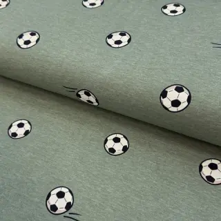 Tricot Soccerballs green melange