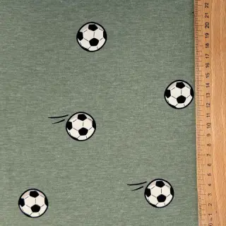 Tricot Soccerballs green melange