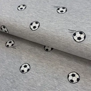 Tricot Soccerballs grey melange