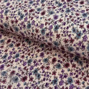 Tricot RIB Flower bouquet design B digital print