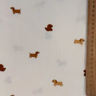 Tricot RIB Dogs off white