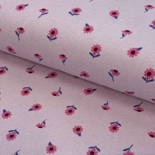 Tricot RIB Flowers lilac