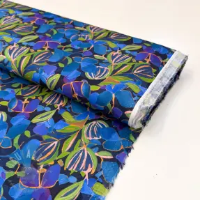 Viscoză SATIN Sonja blue digital print