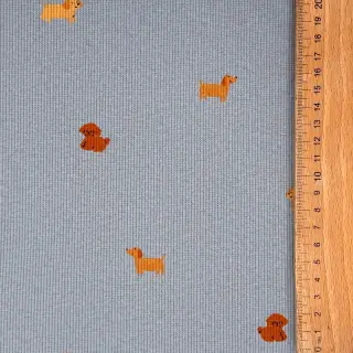 Tricot RIB Dogs blue