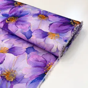 Viscoză SATIN Paloma purple digital print