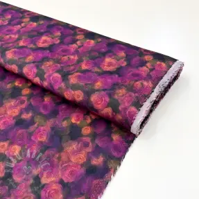 Viscoză SATIN Cornelia purple digital print