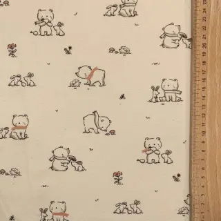 Tricot Forest animals digital print ORGANIC