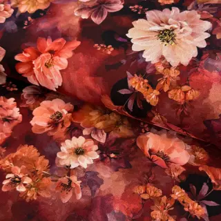 Tricot Flowers Junie red digital print