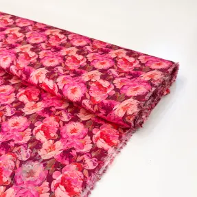 Viscoză SATIN Samantha pink digital print