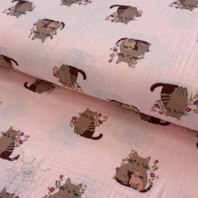 Mușelină Cats pink