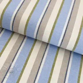 Țesătură din bumbac YARN DYED MIA Stripe light blue