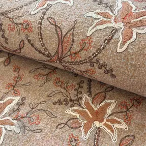 Stofă palton WOOLY EMBROIDERY Glory beige