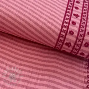 Mușelină EMBROIDERY 1 SIDE BORDER pink