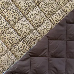 Material textil matlasat FOIL Animal skin brown