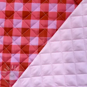 Material textil matlasat Checks pink