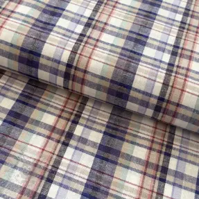 Viscoză cu in YARN DYED Checks Old fashion blue