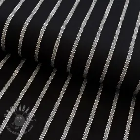 Viscoză cu in YARN DYED Dashed strip black