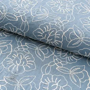 Viscoză cu in EMBROIDERY Latizia old blue
