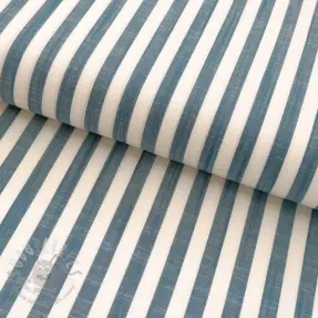 Viscoză YARN DYED Stripes SMALL petrol