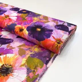 Viscoză SATIN Tamara purple digital print