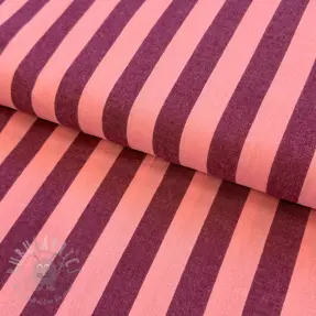 Țesătură din bumbac YARN DYED NOVA Stripe aubergine