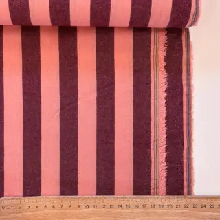 Țesătură din bumbac YARN DYED NOVA Stripe aubergine