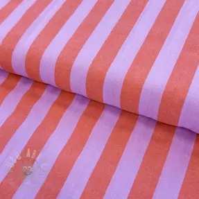 Țesătură din bumbac YARN DYED NOVA Stripe lavender orange