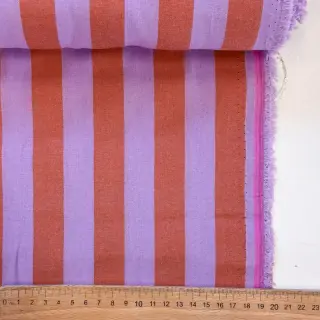 Țesătură din bumbac YARN DYED NOVA Stripe lavender orange